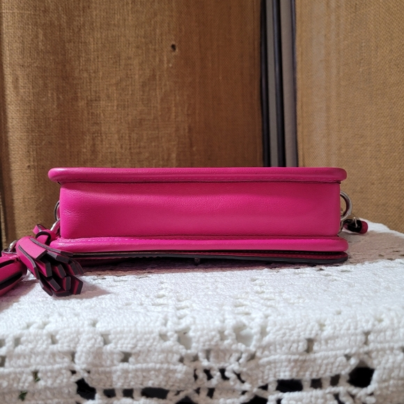 Coach Legacy 19914 Pink Leather Penny  Crossbody Bag with Tassel and Handtag - Picture 6 of 13